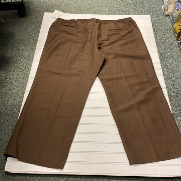 Emma James Coffee Linen Wide Leg Trousers-#1831+ - Picture 11 of 12